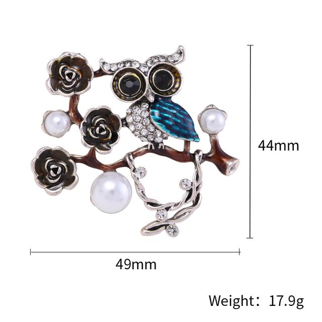 Fashion Flying Bird Eagle Enamel Pins Crystal Rhinestone Swallow Parrot Owl Animal Brooches For Women Clothes Scarf Jewelry Gift