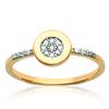 Gold Plated Ring 'Scarlett' Golden White - 8 Mm