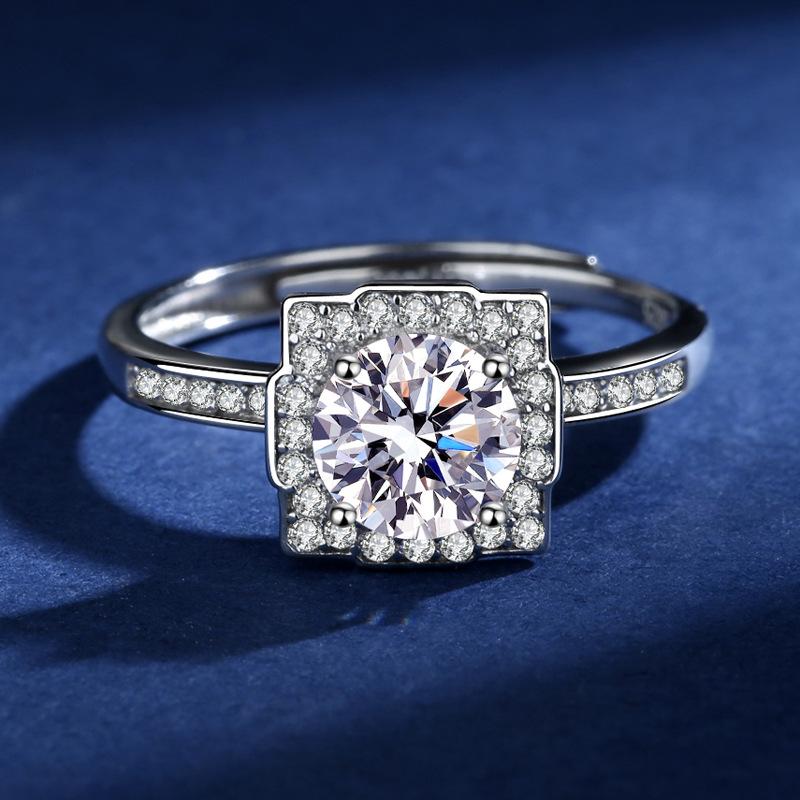 Танцизное классическое кольцо из стерлингового серебра 925 пробы с муассанитом, женские ювелирные изделия, свадебное обещание, подарок для вечеринки