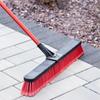 Durable 24 Inch Multi-Surface Push Broom with Heavy Duty Steel Handle Cleaning Garage Patio Driveway