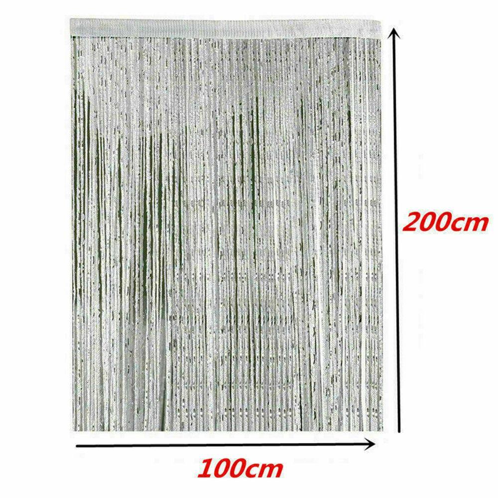 Net Window Curtains Hanging Beaded Curtains Glitter String Curtain Door Fly Screen Screen Panel