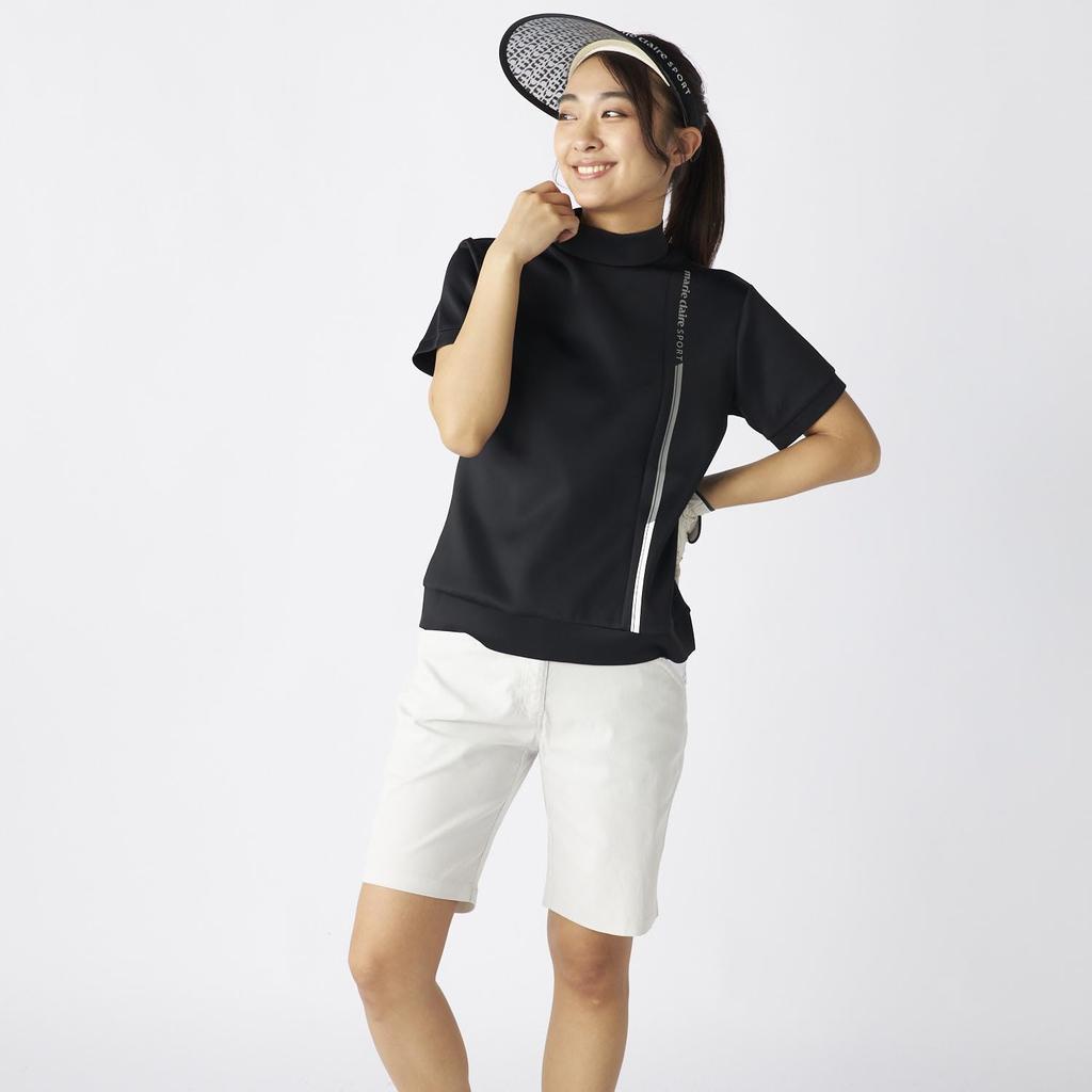 Женская футболка Marie Claire с коротким рукавом и воротником-стойкой, охлаждающая, с защитой от УФ-лучей 715622W, защита, прикосновение, черный,