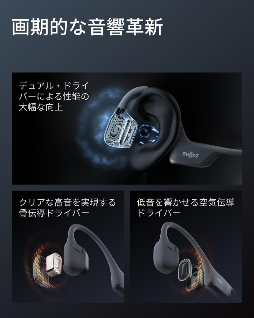 Shokz OpenRun Pro 2 Беспроводная костная проводимость Bluetooth Открытое ухо Не блокирует автоматическое сопряжение Включает техническое соответствие P55 Быстро 12 часов