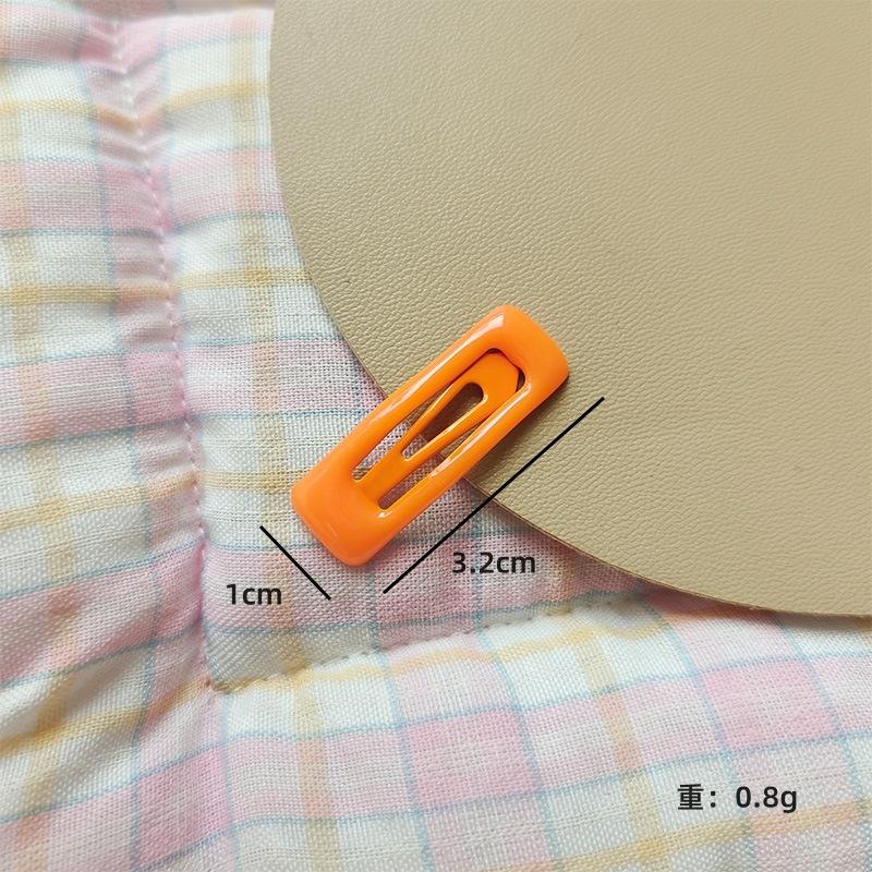 Mini Square Clip 3cm Sweet BB Clip Candy Color Summer Children's Broken Hair Macaron Color Side Clip Hairpin Hair Accessories