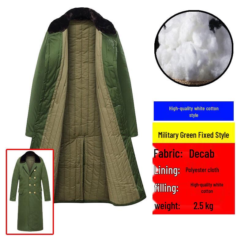 Zhaomu Military Green Cotton Overcoat