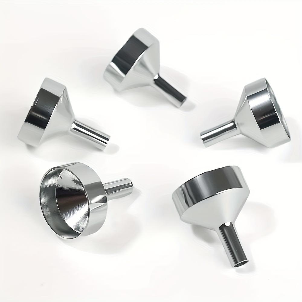 1pc/2pcs/4pcs Funnels, Mini Funnel, Oil Funnel, Liquid Funnel, Multi-functional Oil Funnel, Metal Funnel, Heat-resistant Oil Funnel For Milk, Wine,