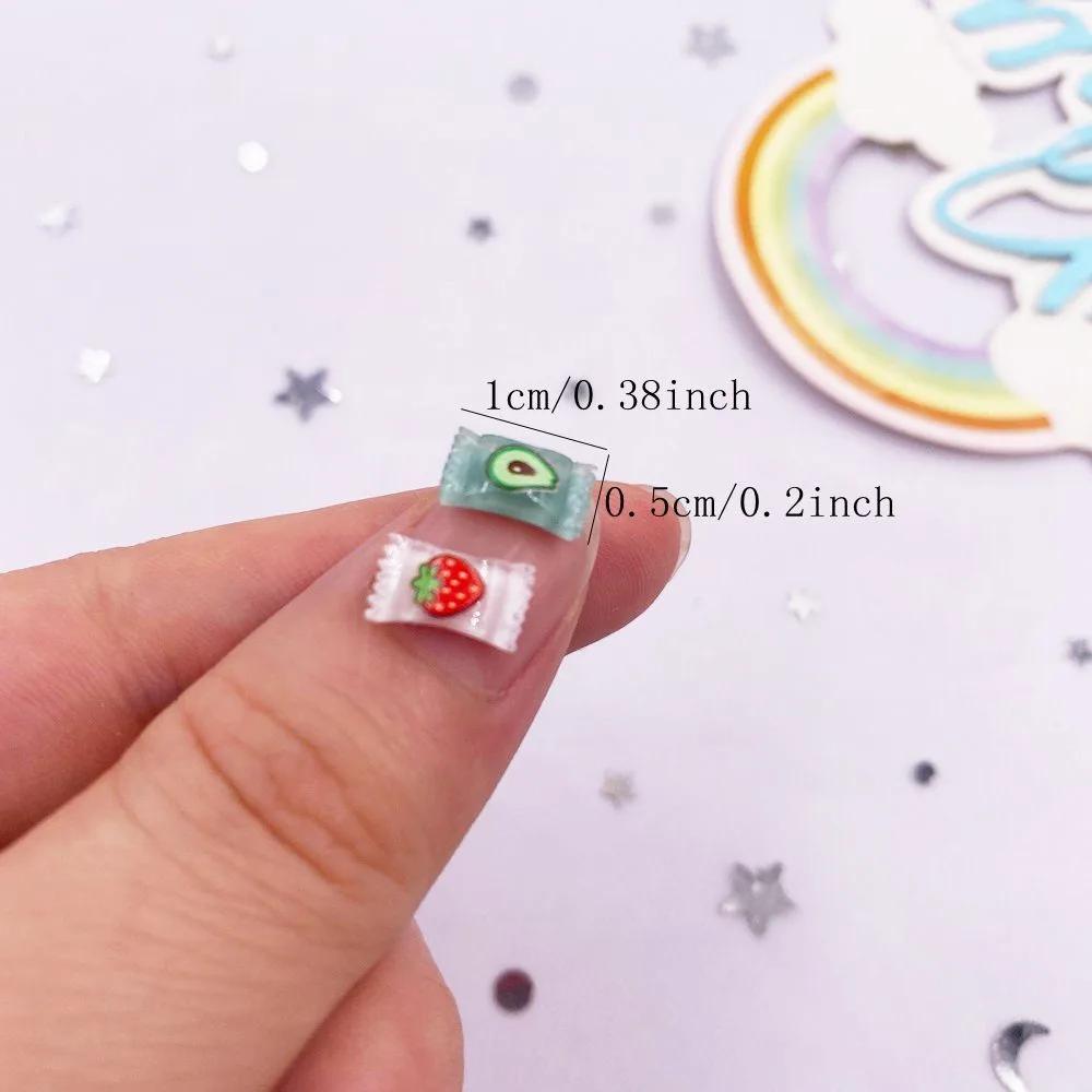 20 шт. Миниатюрные разноцветные конфеты для кукольного домика Миниатюрная еда для рукоделия Крошечная смола для кухни кукольного домика Микроландшафтный декор