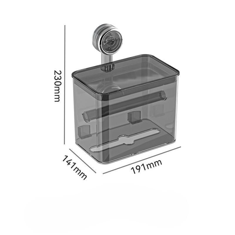 Держатель для салфеток на присоске, Настенный органайзер для ванной комнаты, Туалетный держатель для рулонной бумаги и салфеток без перфорации, Водонепроницаемая полка для хранения