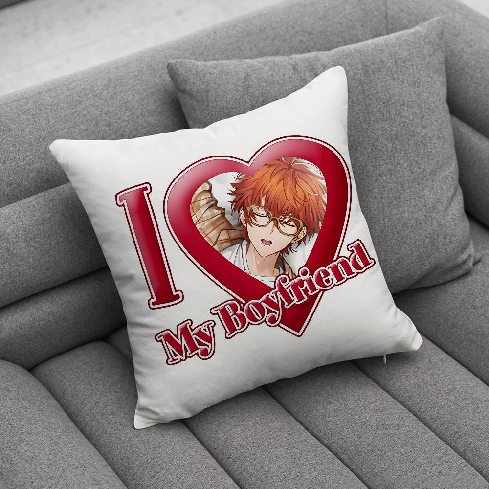 Аниме Mystic Messenger Игра 707 Наволочка Наволочка против пылевых клещей Невидимая молния шелковистый короткий плюш Чехол для подушки дивана