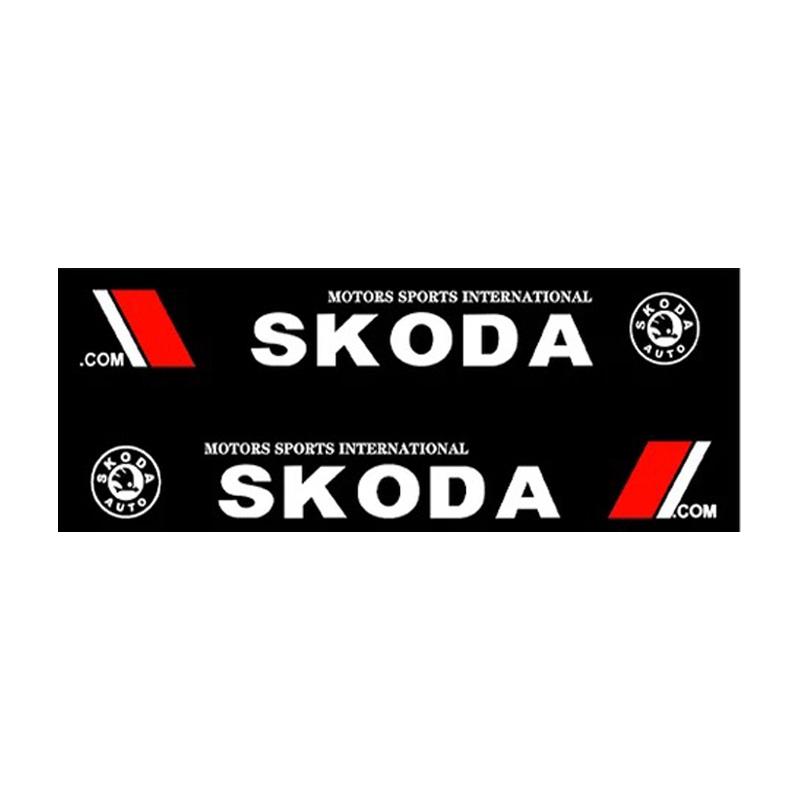 VMAD6 Removable No Residue Door Side Decal Sticker 2PCS Car Logo Fashion Auto Body Decoration Styling Stickers For Skoda Octavia A7