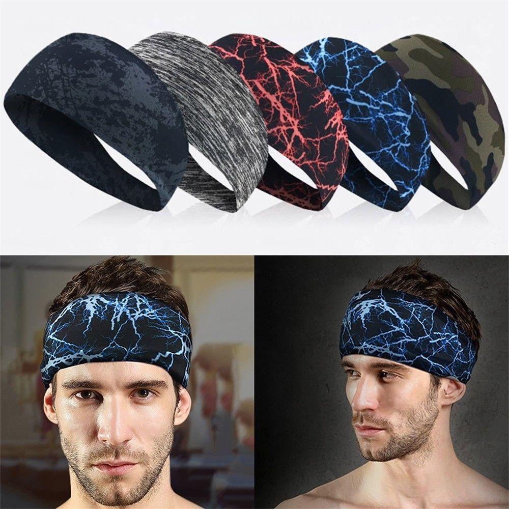 Unisex Cycling Gym Sport Hair Bands Sweat Headband Sweatband Stretch