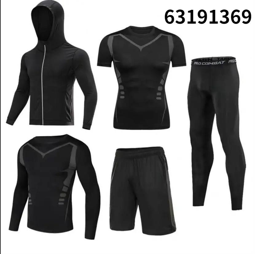 5 шт./компл. мужской компрессионный костюм для спортзала и фитнеса, одежда для бега, бега, тренировки, колготки, спортивный костюм, спортивная одежда