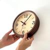 KATOMOKU Muku Clock 20 Walnut Wall Clock with Continuous Second Hand km-136WA 220mm (Quartz Clock)