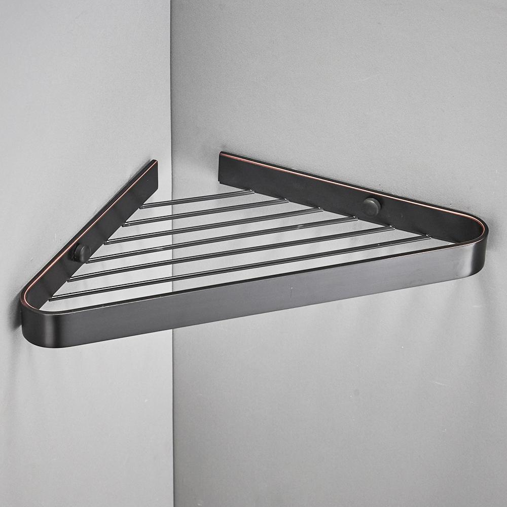 BAKALA Brush gold Полка для ванной комнаты Латунная душевая стойка Треугольная корзина Полка для ванны Душевая кабина Держатель для настенной угловой полки