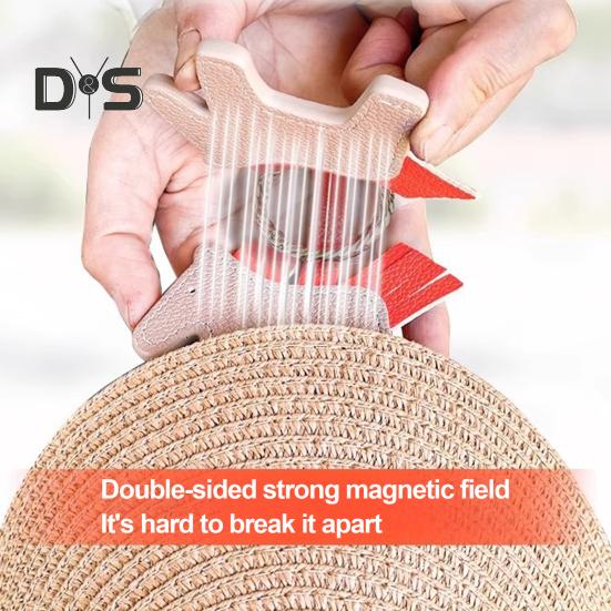 Магнитный зажим для шляпы, многоцелевой, компактный, портативный, сильный магнит, крючок для хранения солнцезащитных очков