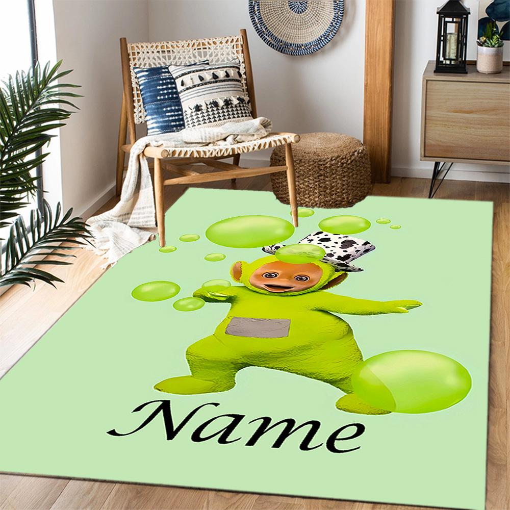 Green Alien Adventure Personalized Name Carpet Design for Outdoor Hallway Dining Room Kitchen Anti-slip Rug Decorate Offices
