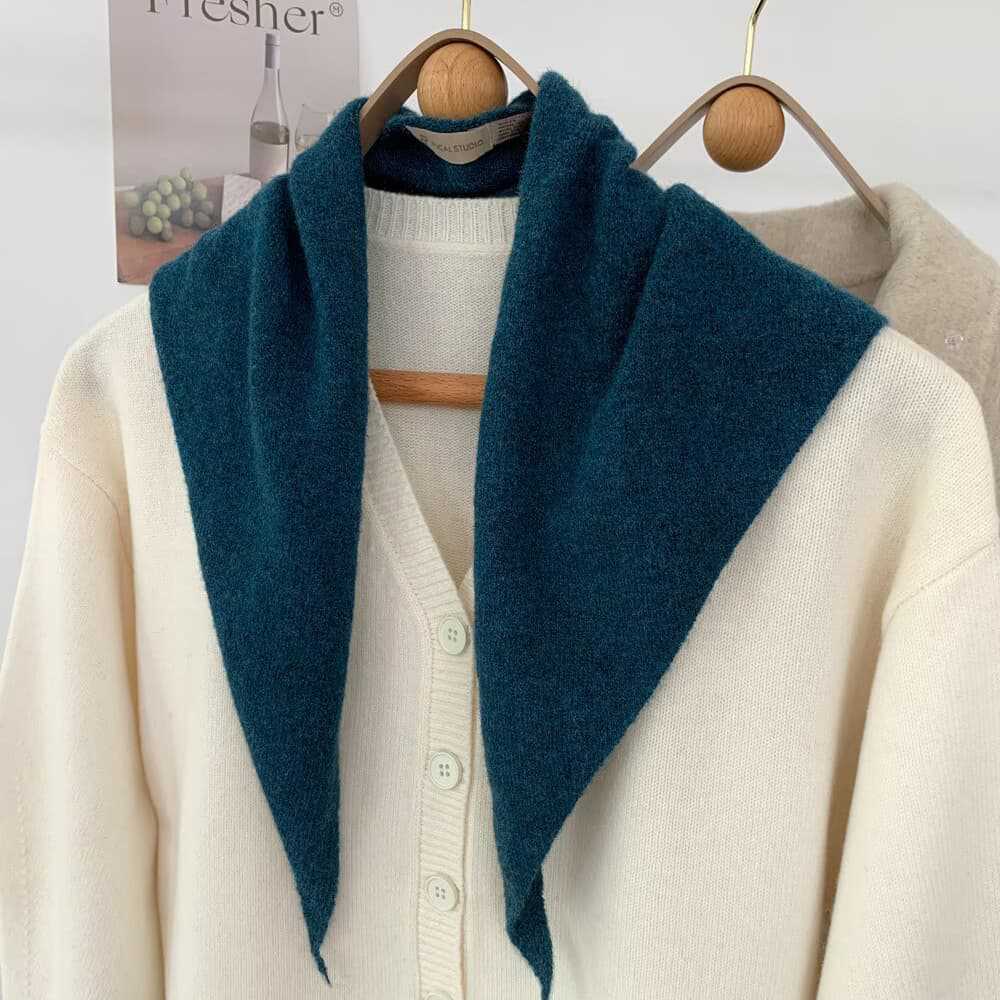 Однотонный многофункциональный вязаный шарф осенне-зимний треугольный шарф косынка термошаль вязаный шарф шарф для лица