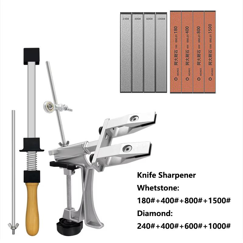 XK Fixed Angle Knife Sharpener Sharpening Stone Set Professional Knife Machine Whetstone Grinder System Diamond Kitchen Tools