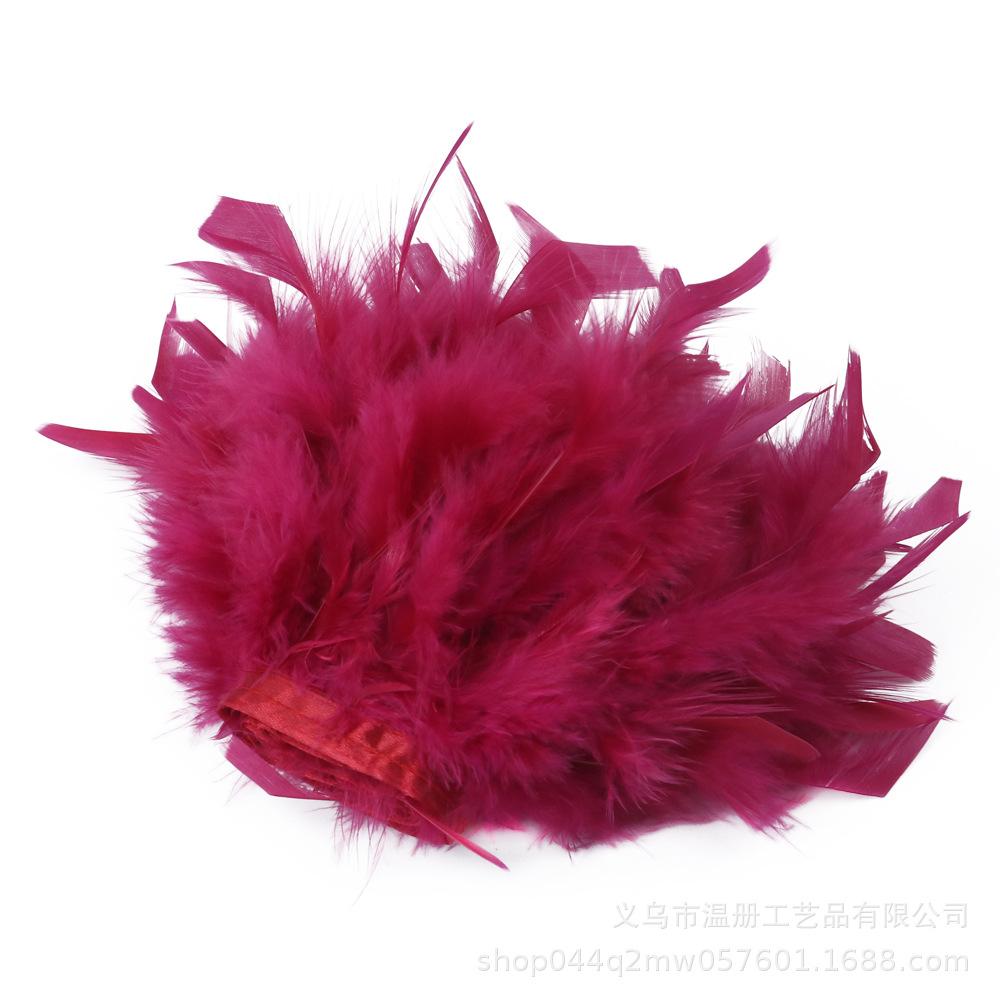 Feather Turkey Feather Lace Car Doll Decorative Fire Piece Cloth Edge Feather Handmade Dress Skirt Material