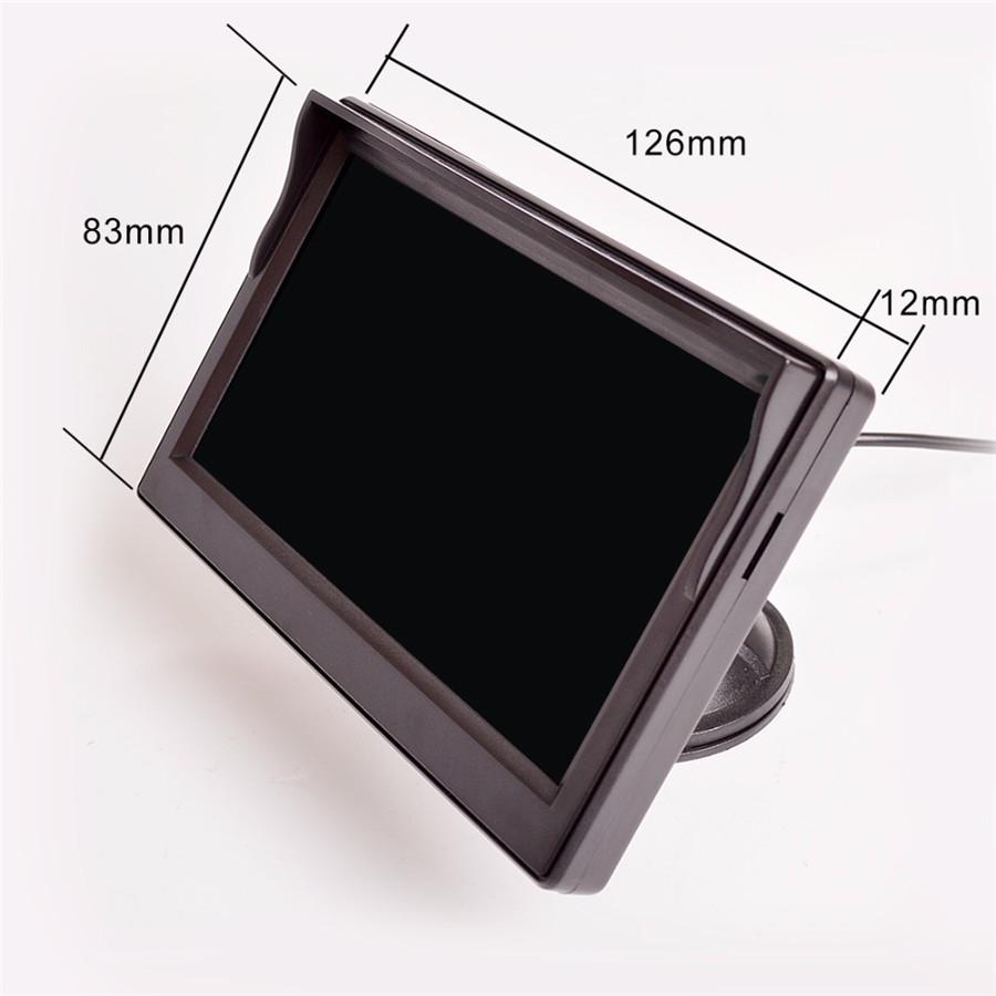 5-дюймовый автомобильный монитор TFT LCD HD цифровой 16:9 800*480 Экран 2 Видеовхода Цветной Для Камеры Заднего Вида DVD VCD