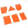 Plastic Clay Scrapers Orange Plastic Clay Scraper 6Pcs Handle Carved Soft Clay Sculpture DIY Tool Soft Clay Tool