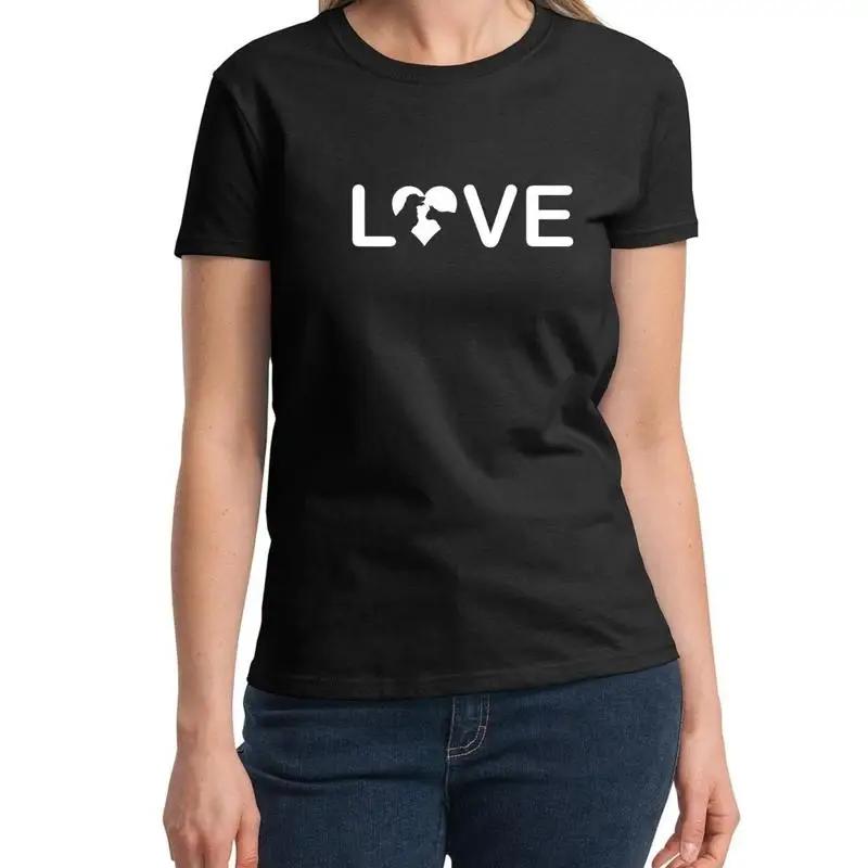 Ladies Love Dog Cat T Shirt Funny Pet Lovers Birthday Rescuer
