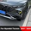 Накладка-«бровь» на переднюю противотуманную фару для Hyundai Tucson NX4 -2024 Полоска-«веко» на противотуманную фару из углеродного волокна Автомобильные аксессуары