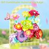 1 Set DIY Watercolor Flower Art Kit Handcrafted Coloring Paper Flower Kit