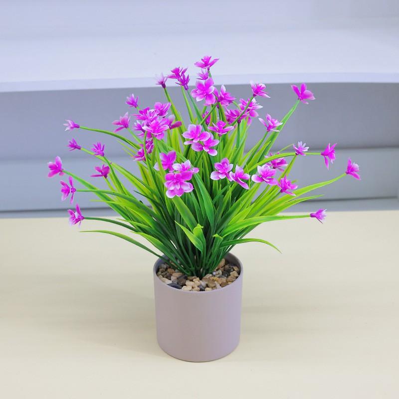 Artificial Orchid Potted Plant Decor Indoor Tabletop Home Office Living Room Modern Minimalist Plastic Mini Bonsai