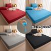 Waterproof Bed Fitted Sheet Bedding Set Bed Mattress Cover Waterproof Bed Protector Cover Soft Breathable Bedcloth Sofacover (No Pillowcase)