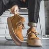 Мужская обувь мода Кроссовки Мужская спортивная обувь с высоким верхом Трендовая обувь для отдыха Обувь на шнуровке Повседневная обувь на плоской подошве Обувь для отдыха Мотоциклетная обувь для вождения