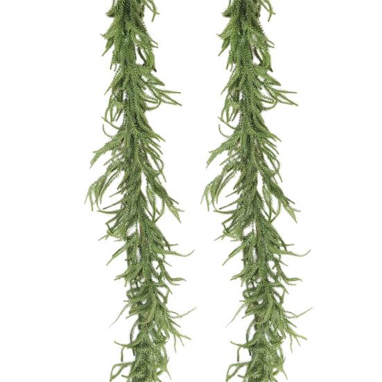 1 шт/2 шт искусственная гирлянда из норфолкской сосны 6 футов реалистичный венок из искусственных сосновых иголок рождественская гирлянда из зелени для украшения каминного стола в помещении