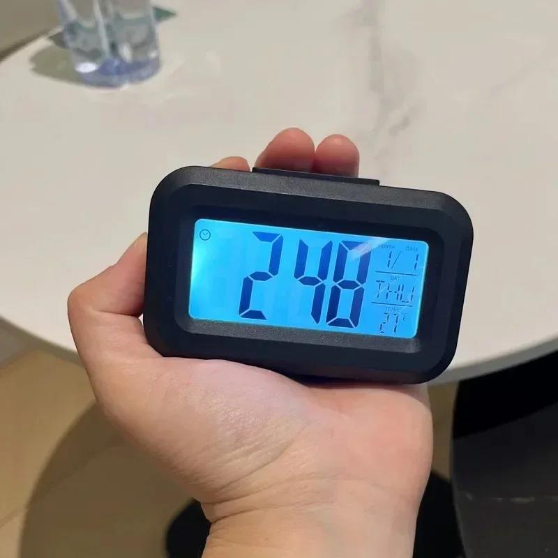 Украшения для стола Настольные часы Украшения для спальни Светодиодный цифровой будильник Дата Время Календарь Электронный многофункциональный настольный