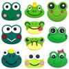 Набор шармов для Crocs с мультяшными лягушками: 10 шт. Мягкие ПВХ Аксессуары для обуви