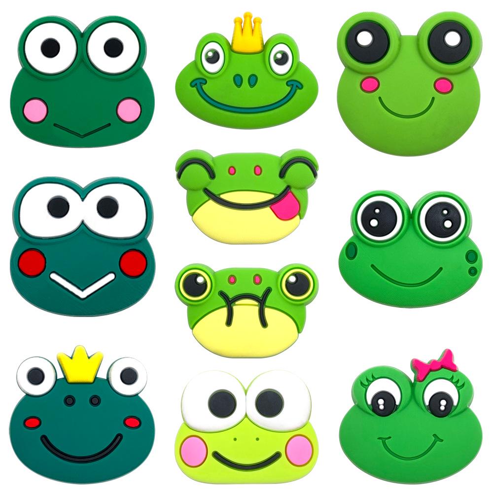 Набор шармов для Crocs с мультяшными лягушками: 10 шт. Мягкие ПВХ Аксессуары для обуви