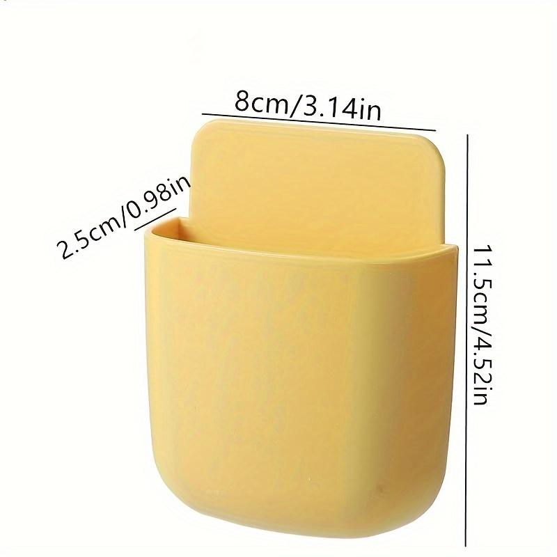 1шт настенный ящик для хранения, пластиковый самоклеящийся ящик для хранения, держатель для зарядки мобильного телефона, стойка-органайзер для хранения пульта дистанционного управления