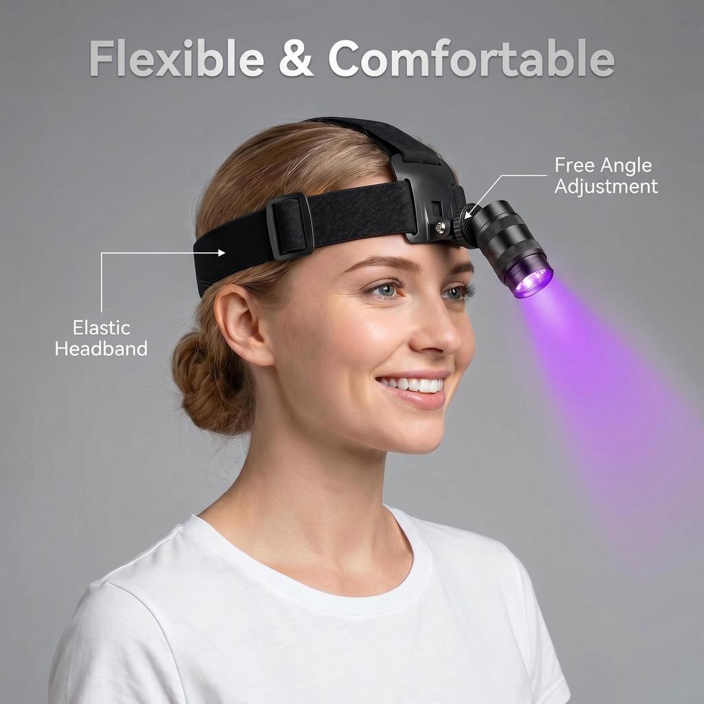 Variation 7 Portable LED Nail Tech Headlamp With Foot Switch Dimmer Professional Manicure HeadlightForHigh QualitySalon Lighting