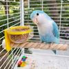 Wear-resistant Bird Cage Feeder Paw Grinding Parrot Wood Perch Bird Feeding Cup  Pet Bird Supplies
