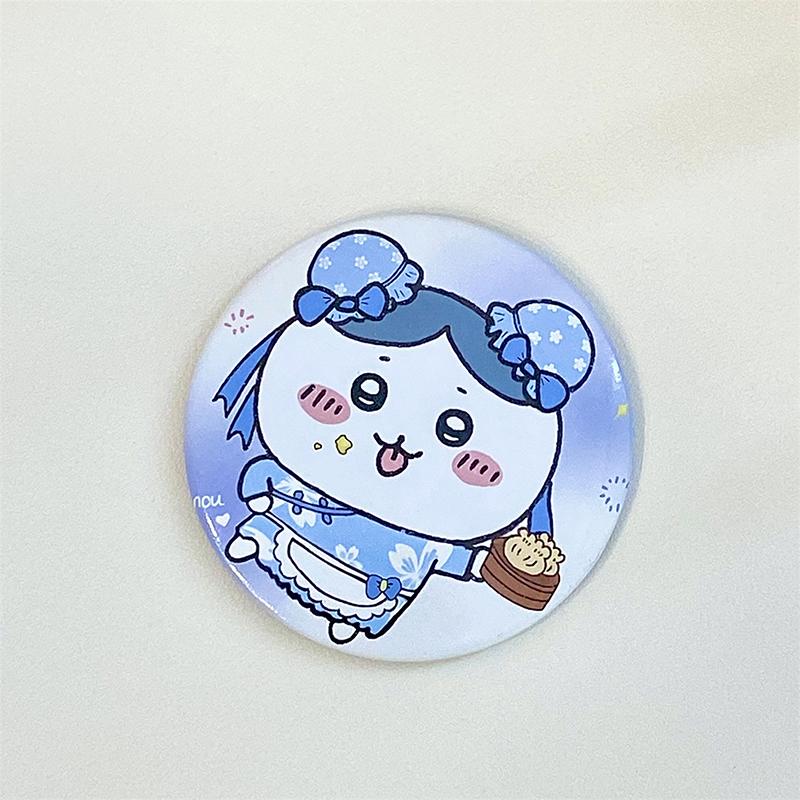 Chiikawa Cartoon Маленькое круглое карманное зеркало для путешествий Портативное зеркало для девочек Мини Милое зеркало для макияжа Красивый косметический инструмент