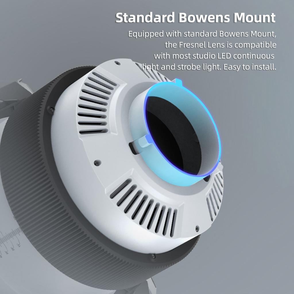 LIPPMANN F20 9-дюймовая линза Френеля с креплением Bowens 10–45 градусов Адаптер оптической фокусировки в 10 раз ярче с