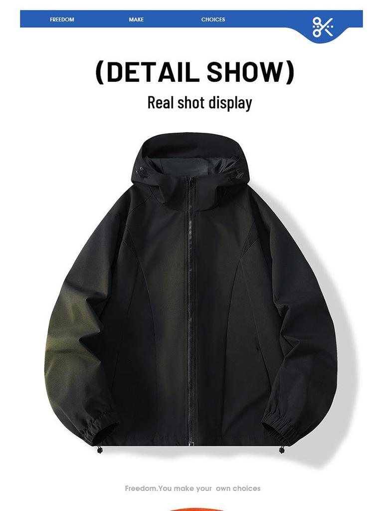 Унисекс куртка для улицы на осень/зиму со стойкой - Ветрозащитная и водонепроницаемая