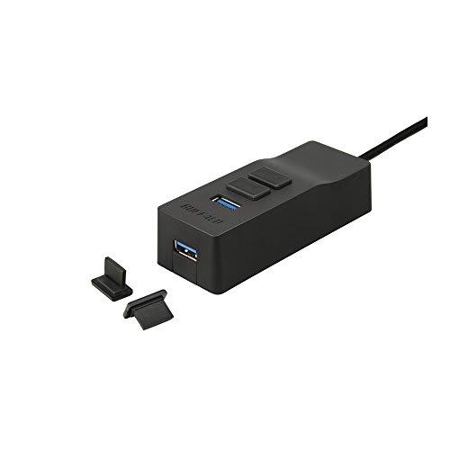 BUFFALO USB3.0 верхний монтаж 4-портовый автономный концентратор с комплектом для крепления на задней панели телевизора BSH4A110U3VBK
