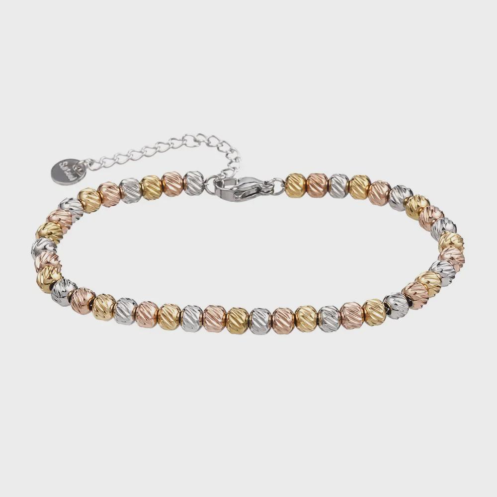 Браслеты из нержавеющей стали с бусинами AMZ: Прочные, устойчивые к выцветанию, высококачественные, моющиеся женские украшения