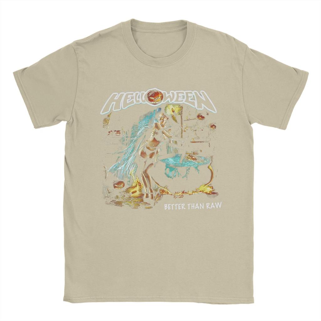 Футболки для мужчин с группой Heavy Metal Helloween, немецкая футболка Power Rock, короткий рукав, круглый вырез, футболка, 100% хлопок, идея для подарка, одежда