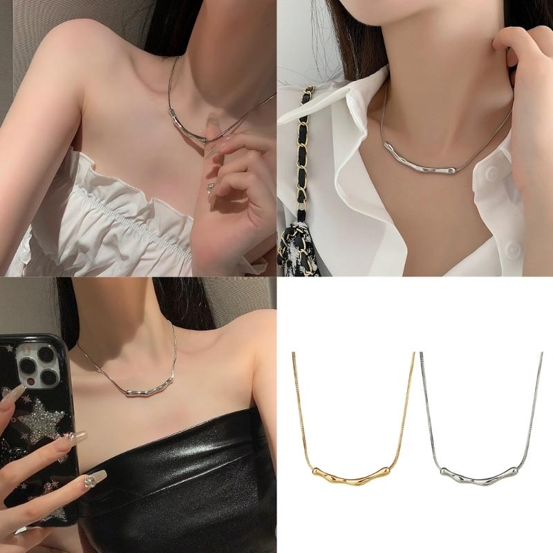 Fashion Collarbone Chain Simple Stainless Steel Short Necklace Adjustable Chain Necklace Fashion Jewelry for Any Occasion