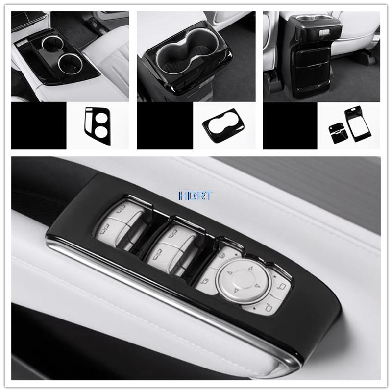 Car Styling Black Interior Sticker Gear Shift Window Control Panel Air Vent Outlet Cover For Buick GL8 Avenir Luxury PHEV 2024 +