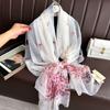 180*130cm Silk Feeling Scarf for Women Lightweight Large Fashion Scarves Shawls Elegant Cashmere Dressy Scarf Sunscreen Wraps