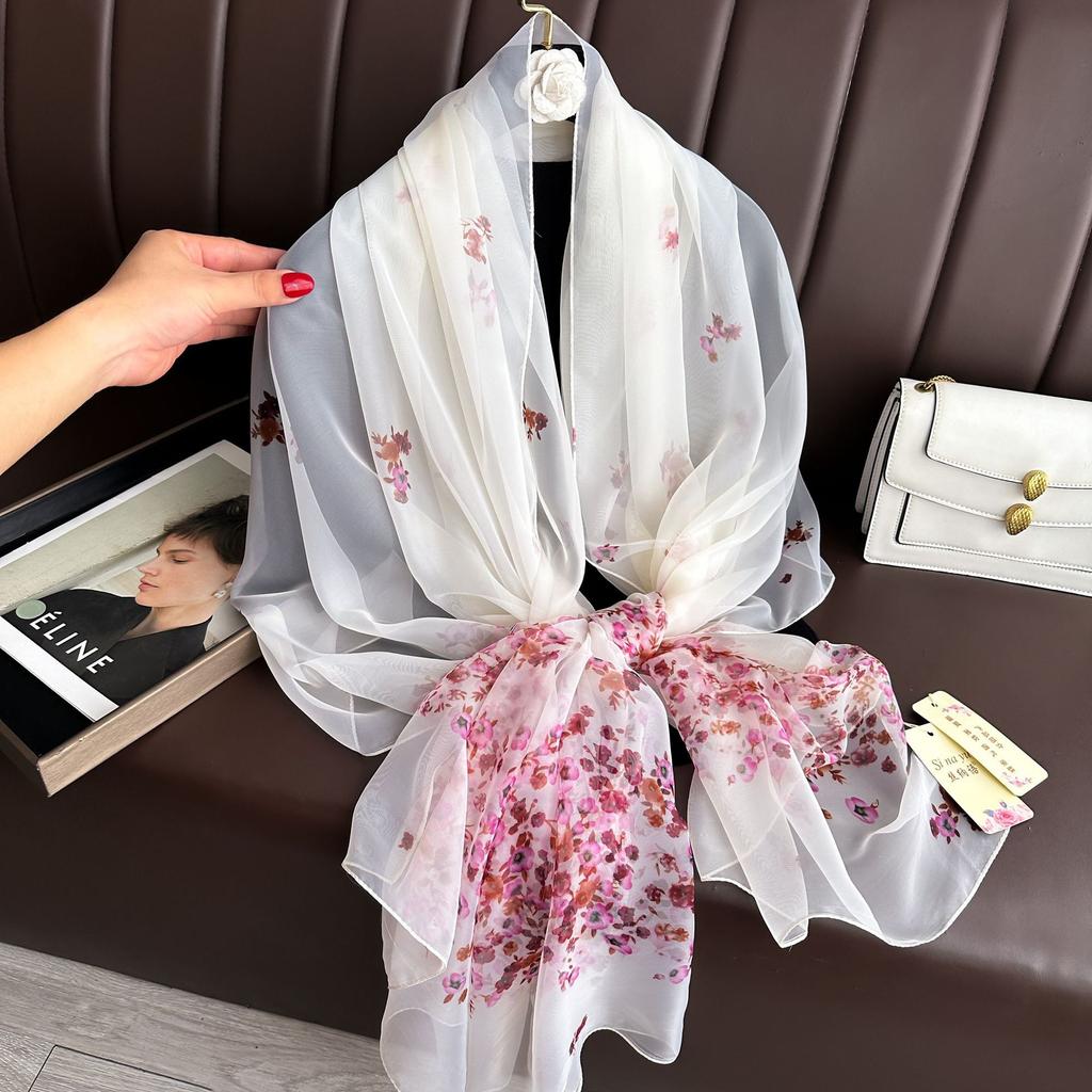 180*130cm Silk Feeling Scarf for Women Lightweight Large Fashion Scarves Shawls Elegant Cashmere Dressy Scarf Sunscreen Wraps