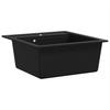 Vidaxl Granitowy Zlewozmywak Jednokomorowy, Czarny