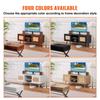 Rattan TV Stand, Boho TV Cabinet for 55 inch TV, Mid Century Modern TV Stand, Rattan TV Console with Adjustable Shelfs for Living Room, Media Room,
